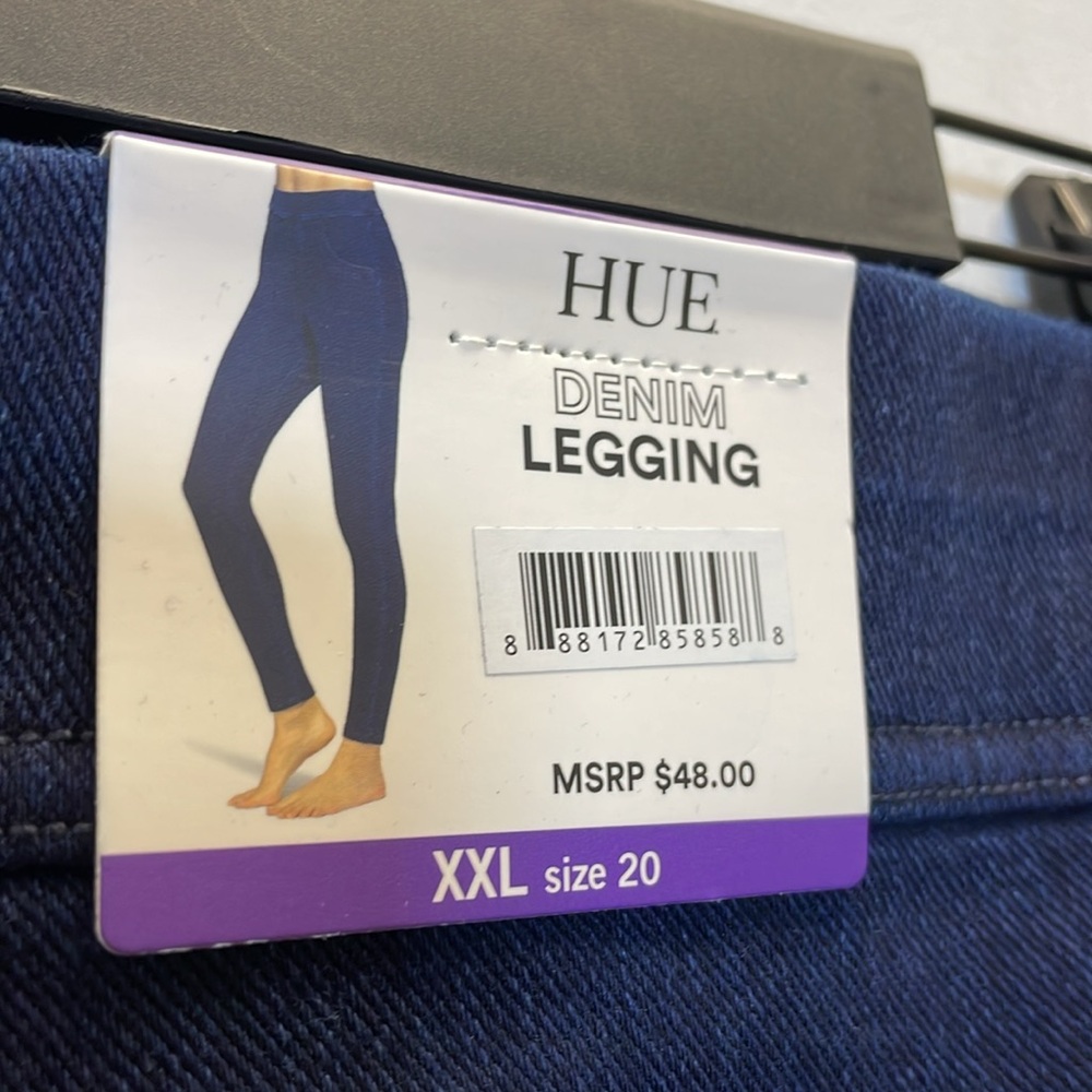 Hue Leggings Size 20/XXL Midnight Blue Color. - Picture 2 of 10